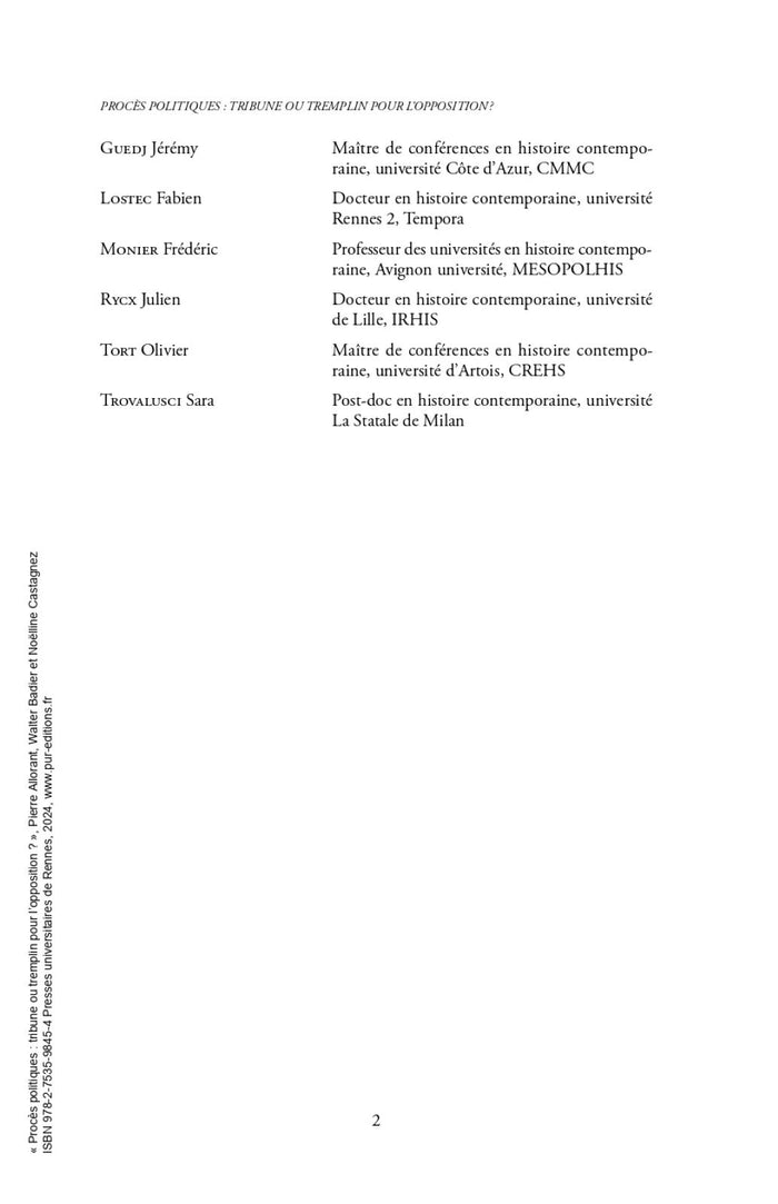 Procès politiques : tribune ou tremplin pour l'opposition ?