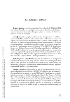 Numérique, alimentation et proximité