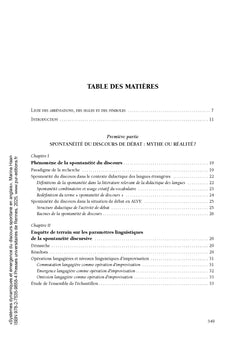 Systèmes dynamiques et émergence du discours spontané en anglais