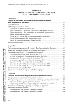Systèmes dynamiques et émergence du discours spontané en anglais
