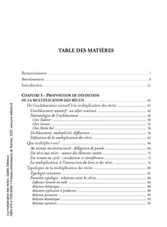 La multiplication des récits