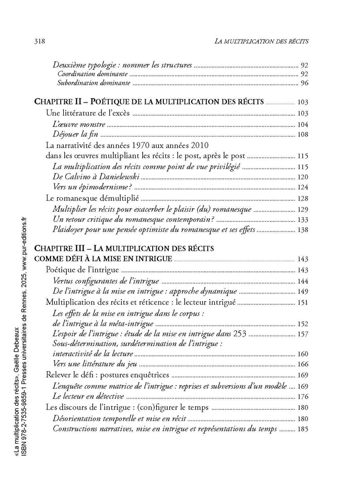 La multiplication des récits