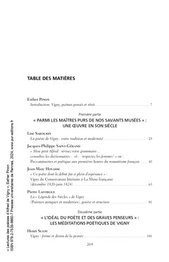 Lectures des poésies d'Alfred de Vigny