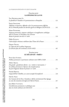 La noblesse protestante sous l'édit de Nantes