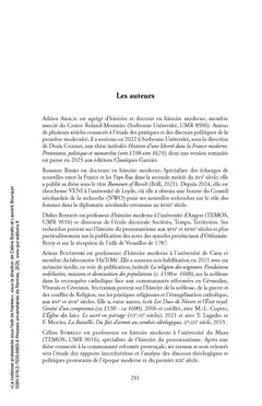 La noblesse protestante sous l'édit de Nantes
