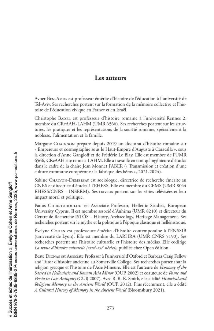 Succès et échec de l'héroïsation