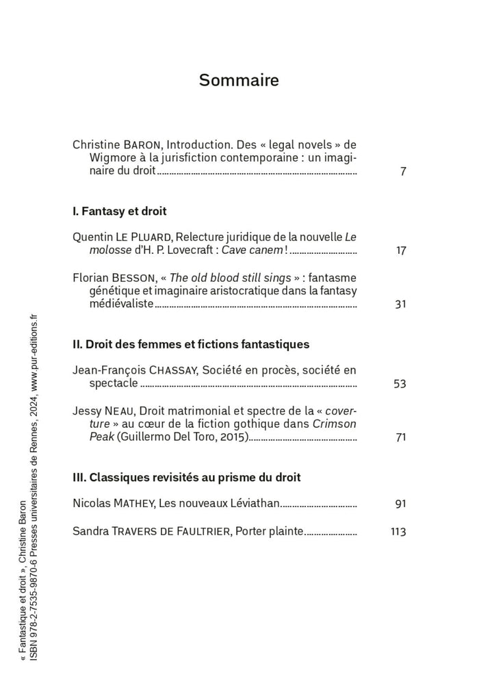 Fantastique et droit