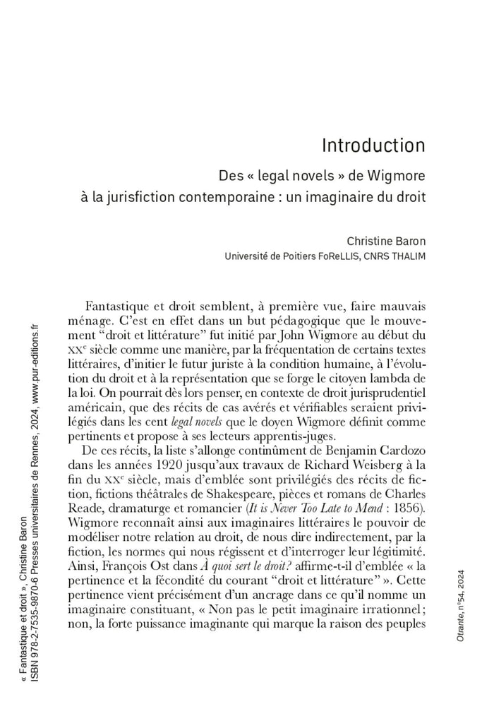 Fantastique et droit