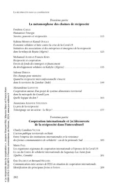 La réciprocité dans la coopération