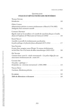 Polices et révolutions en Europe occidentale