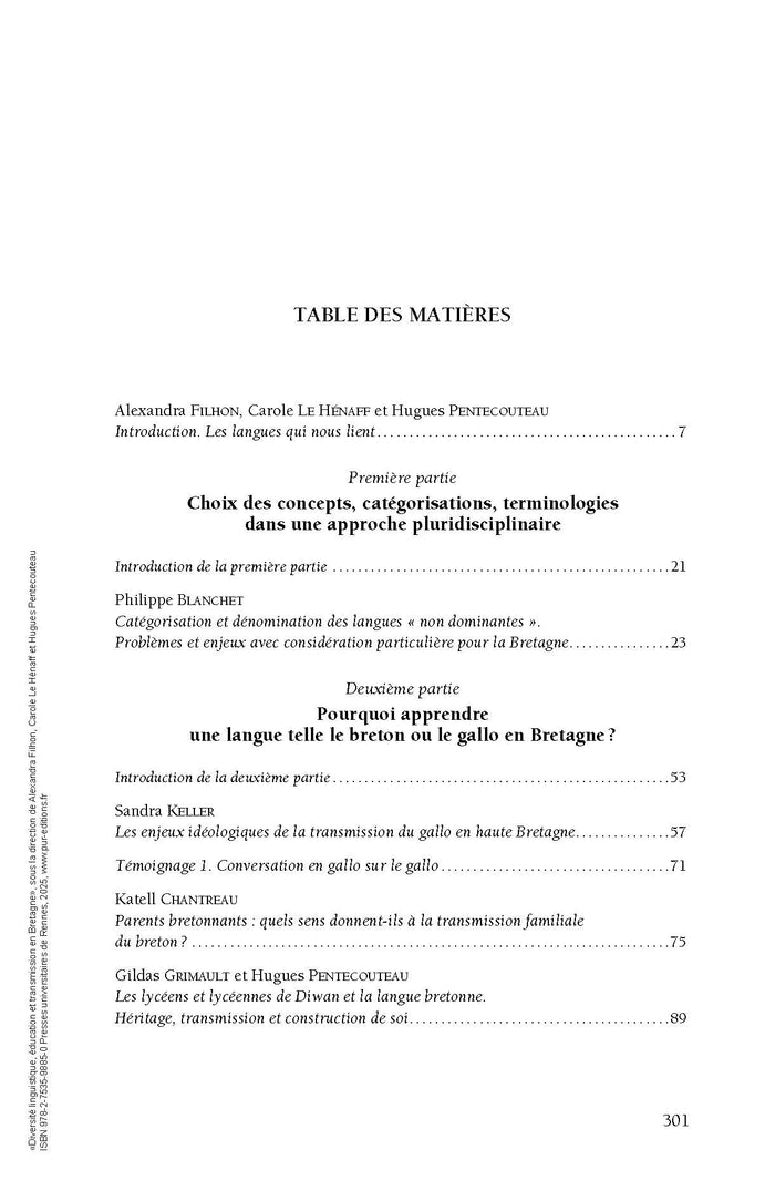 Diversité linguistique, éducation et transmission en Bretagne