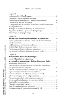 Malaise dans l'adolescence