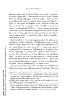 Malaise dans l'adolescence