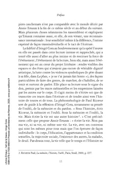 Annie Ernaux : l'art de la trace