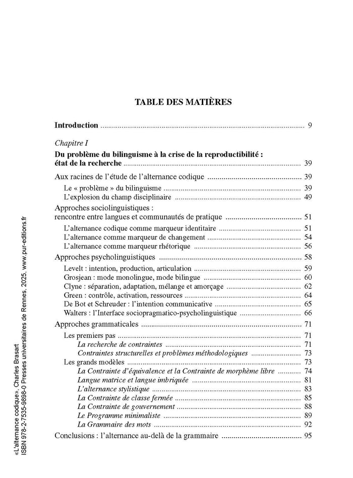 L'alternance codique
