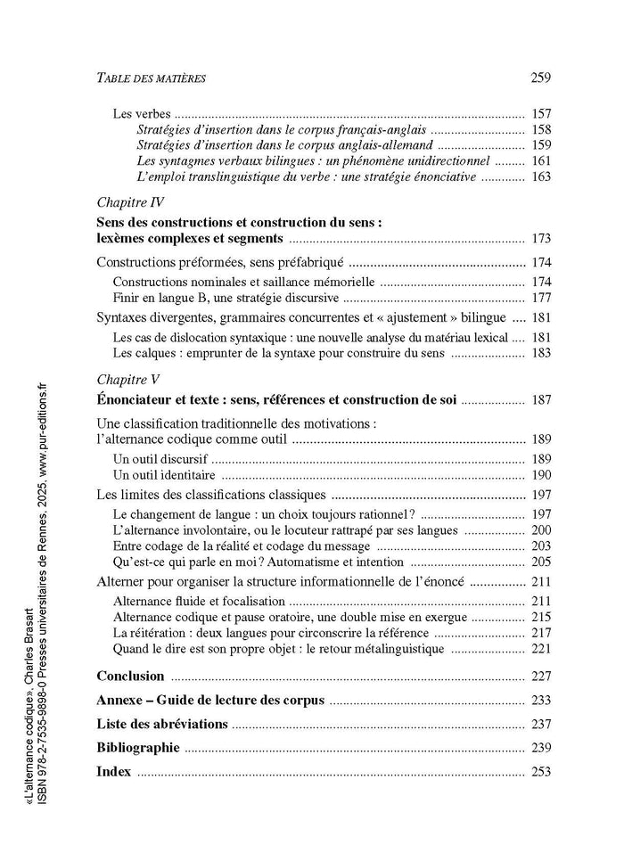 L'alternance codique