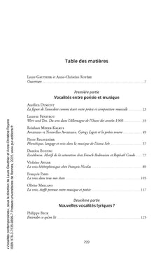 Vocalités contemporaines