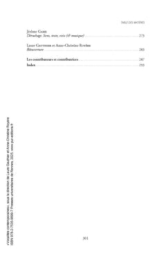 Vocalités contemporaines