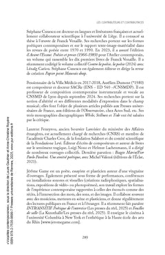 Vocalités contemporaines