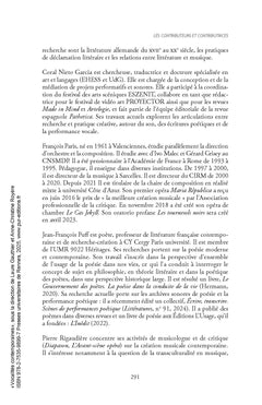 Vocalités contemporaines