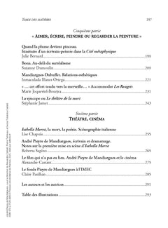 Écrire entre les arts