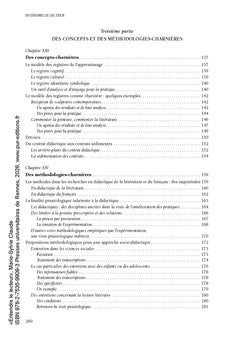 Entendre le lecteur Pour une approche socio-didactique de la lecture littéraire au collège et au lycée