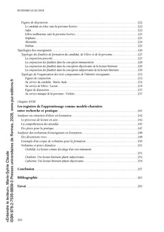 Entendre le lecteur Pour une approche socio-didactique de la lecture littéraire au collège et au lycée