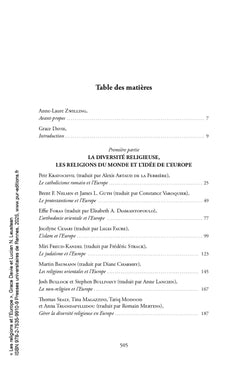 Les religions et l'Europe