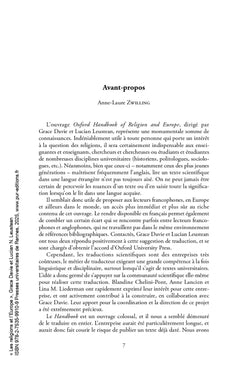 Les religions et l'Europe
