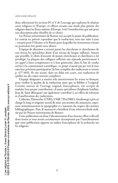 Les religions et l'Europe