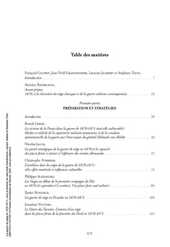 La guerre de siège en 1870-1871