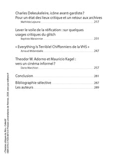 Théories critiques du film