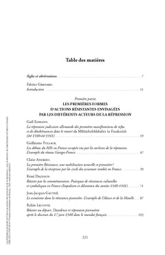 La Résistance pionnière en France au prisme des archives de la répression