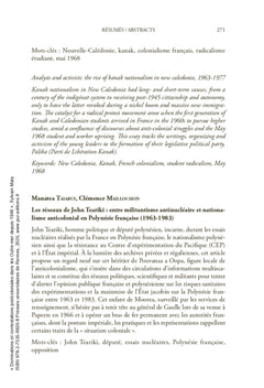 Dominations et contestations postcoloniales dans les Outremer depuis 1946