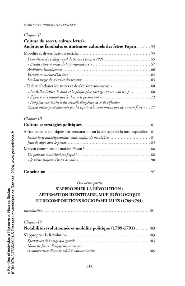 Familles et individus à l'épreuve