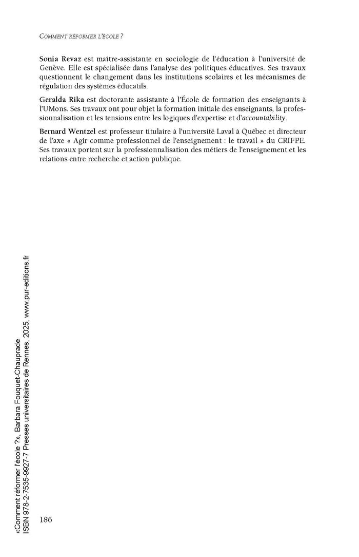 Comment réformer l'école ?