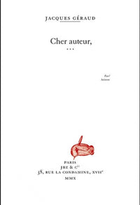 CHER AUTEUR... DE MES JOURS INFORTUNES - VINGT-QUATRE PERSONNAGES SE REBIFFENT