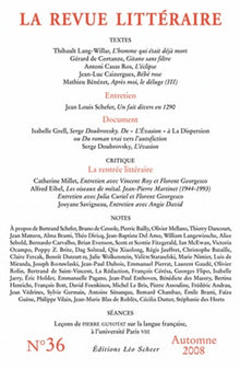 La Revue Littéraire, N°36, automne 2007
