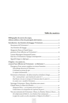 Aux frontières du langage, l'évènement