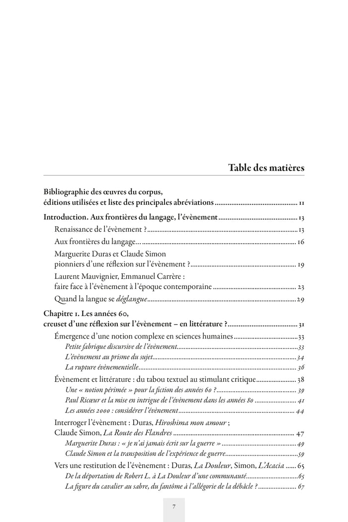 Aux frontières du langage, l'évènement