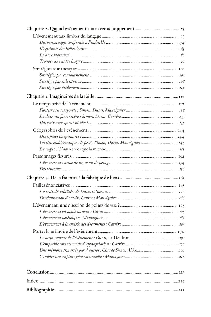 Aux frontières du langage, l'évènement