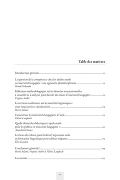 Les adultes en insécurité langagière