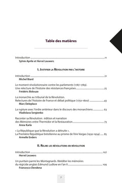 Révolutions et relectures du passé