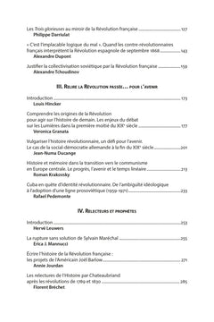 Révolutions et relectures du passé