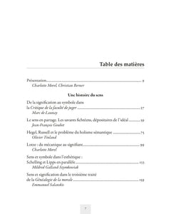 Philosophies du sens
