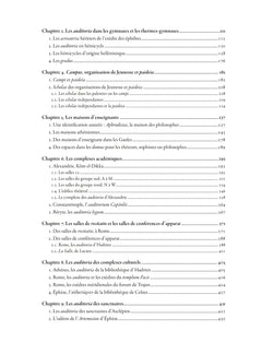 Archéologie des lieux d'enseignement dans le monde romain