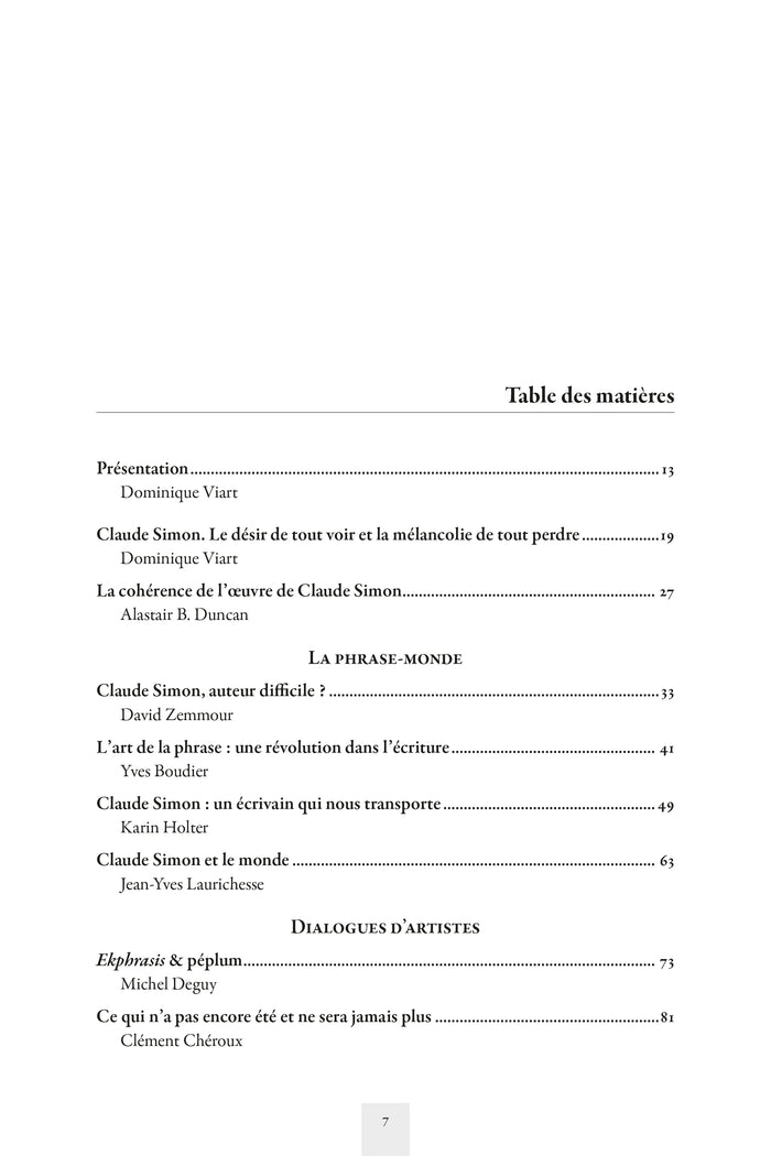 Claude Simon, l'inépuisable chaos du monde