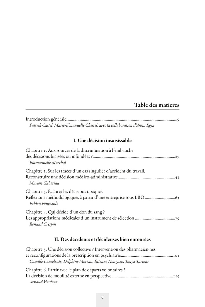 À la recherche de la décision