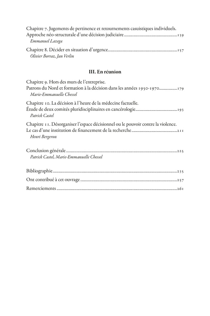 À la recherche de la décision