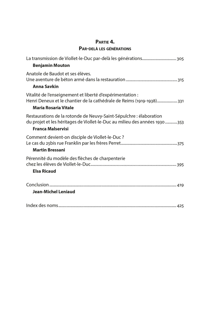 Les élèves d'Eugène Viollet-le-Duc